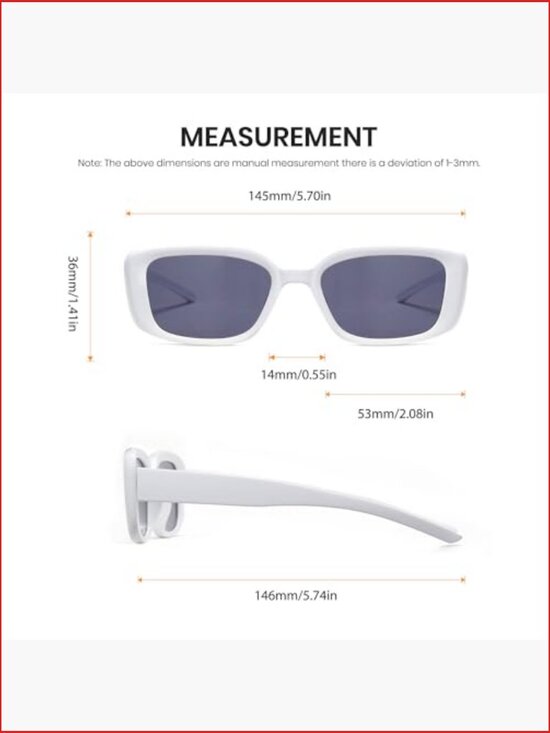 Retro Rectangle Sunglasses UV400 Protection PC Frame Lightweight Unisex Vintage main image 4